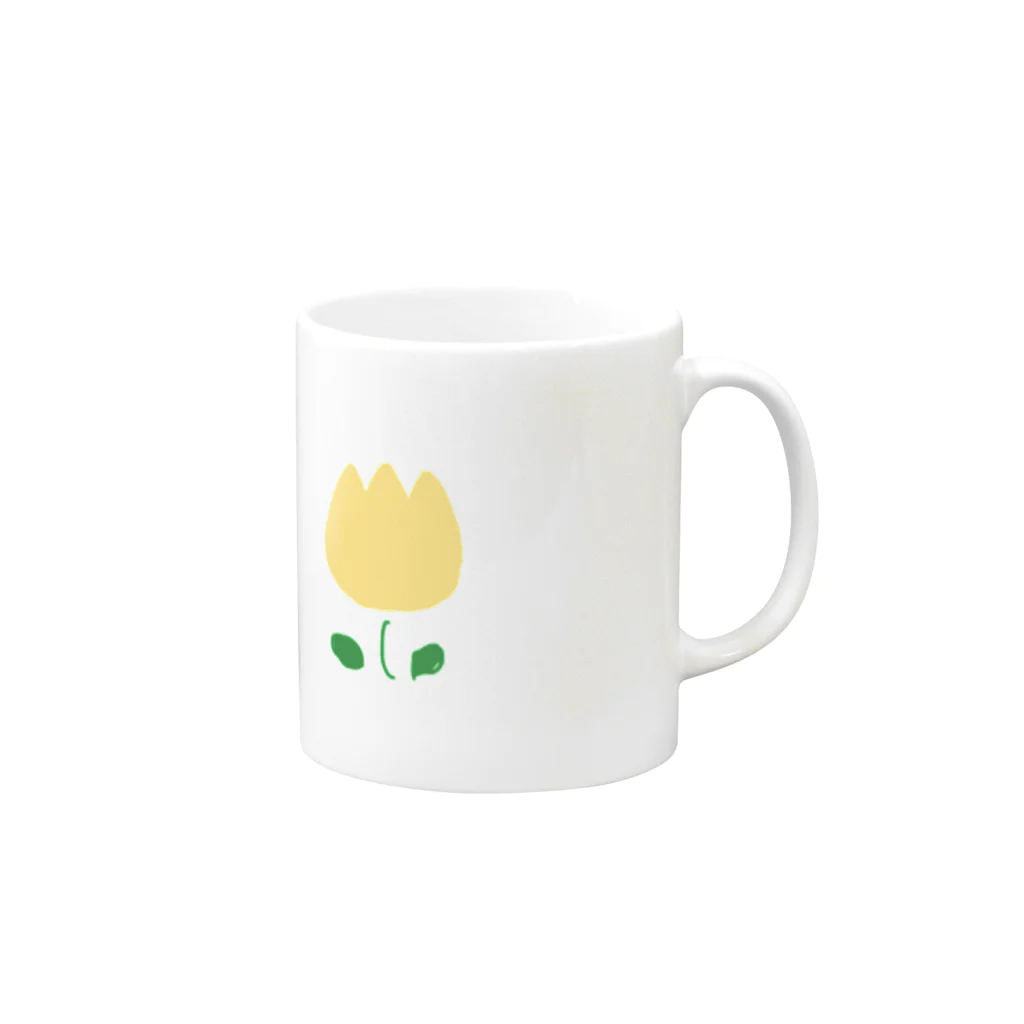 おやすみーこの信号チューリップ Mug :right side of the handle