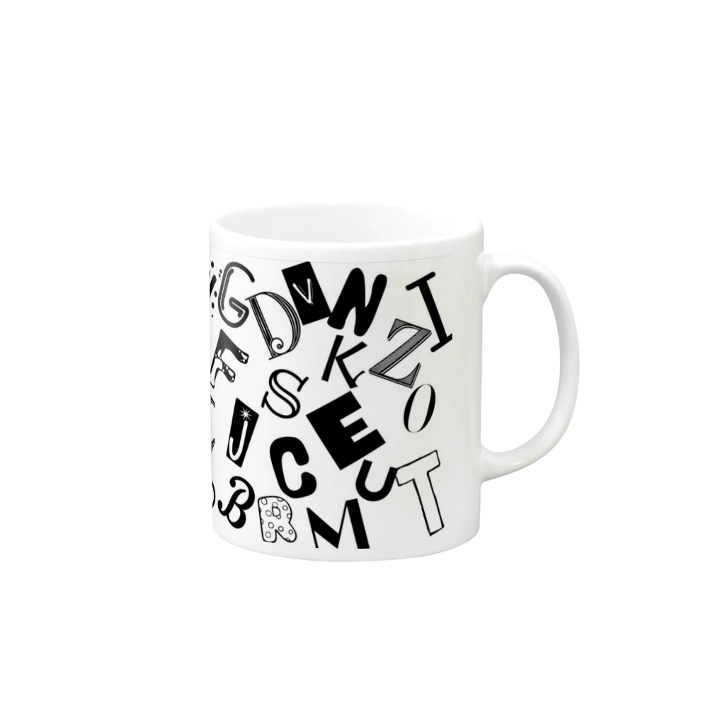 chouchou.のアルファベット(A～Z) Mug :right side of the handle