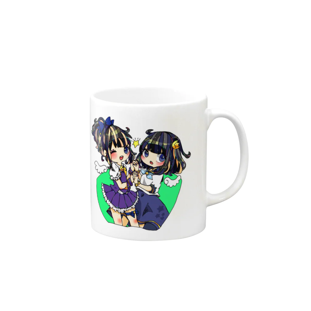 weekの夜空ちゃん Mug :right side of the handle