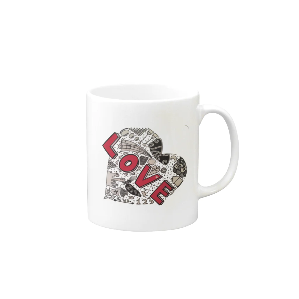 k_styleのLOVE・ラブ Mug :right side of the handle