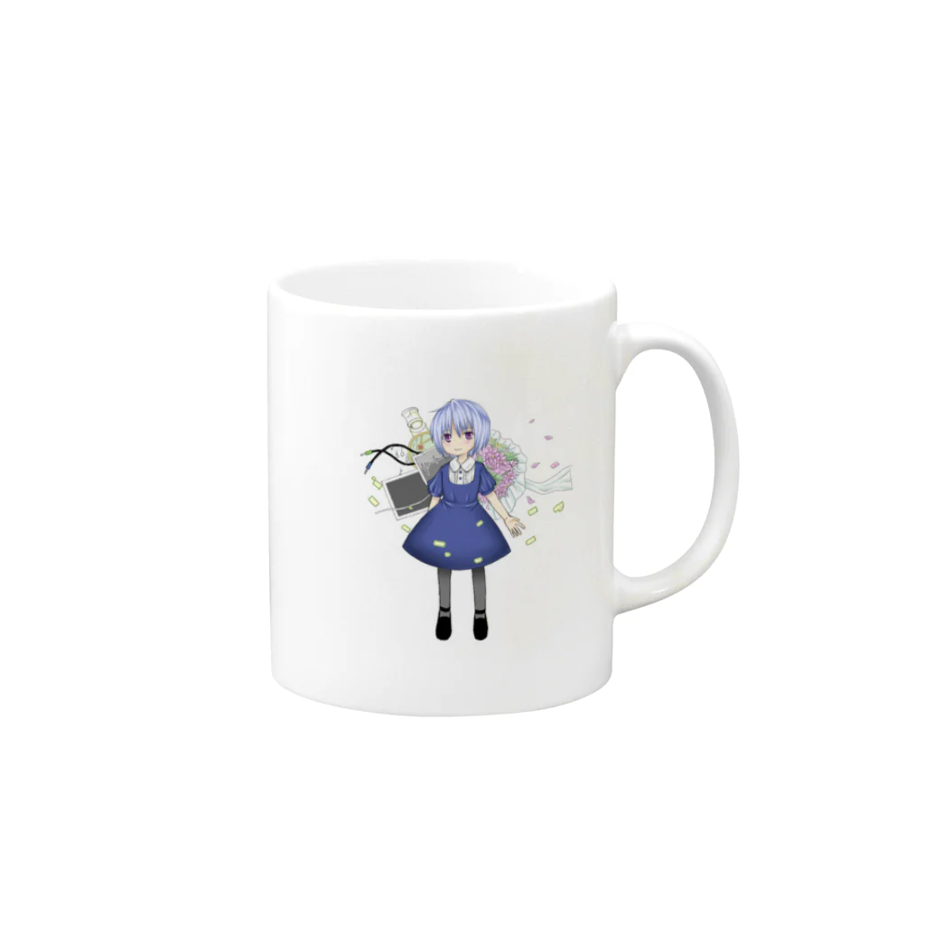 クロム堂の佇む少女 Mug :right side of the handle