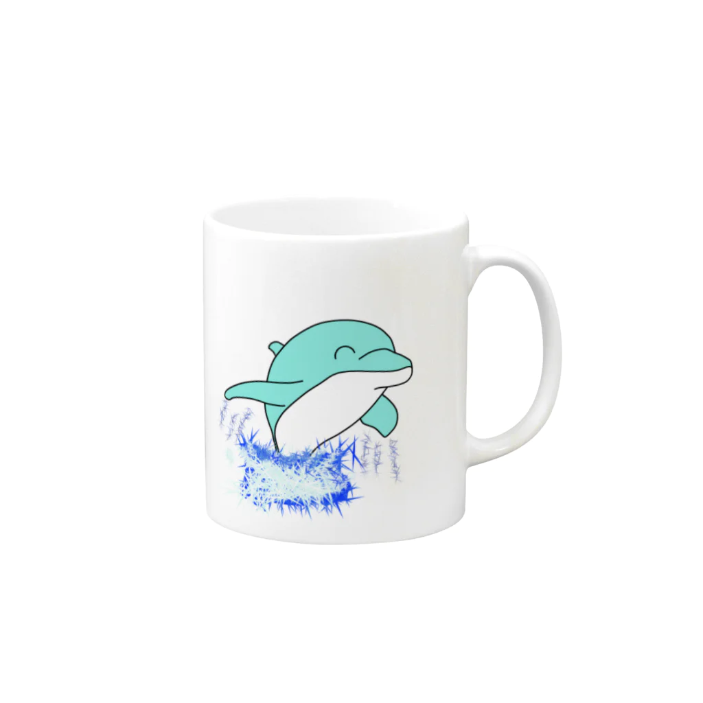 Big MouthのFunny dolphin Mug :right side of the handle