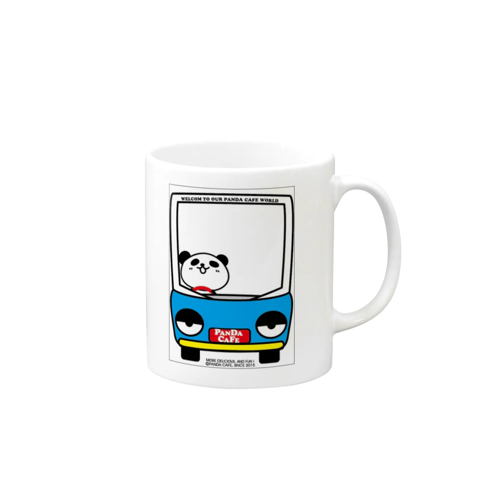 PANDACAFEのパンダカー Mug :right side of the handle