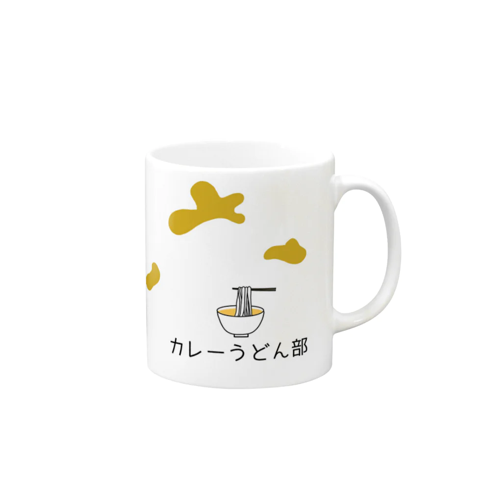 Dolly_internationalのカレーうどん部 Mug :right side of the handle