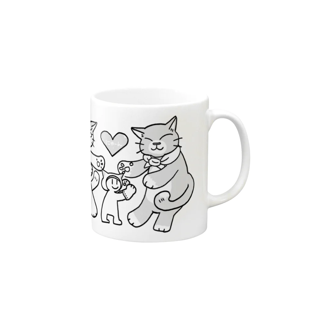 NEKOGETのにゃーん Mug :right side of the handle