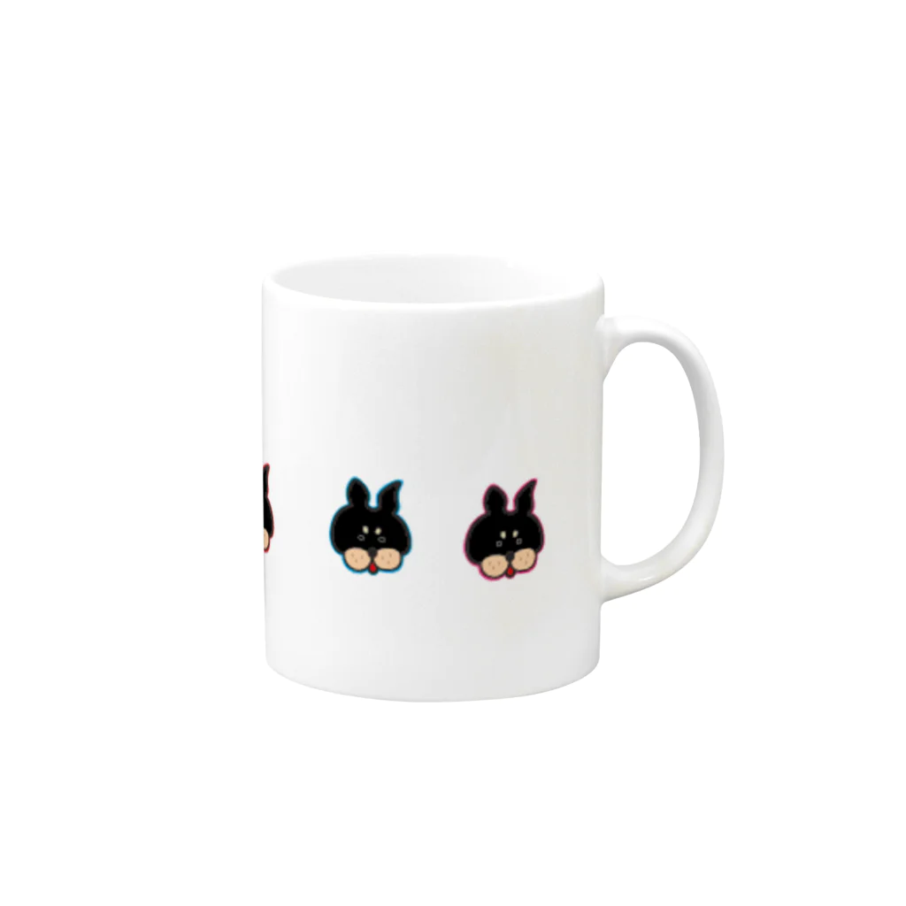 おがさわらぷー商店の二代目ぷーちゃんず Mug :right side of the handle