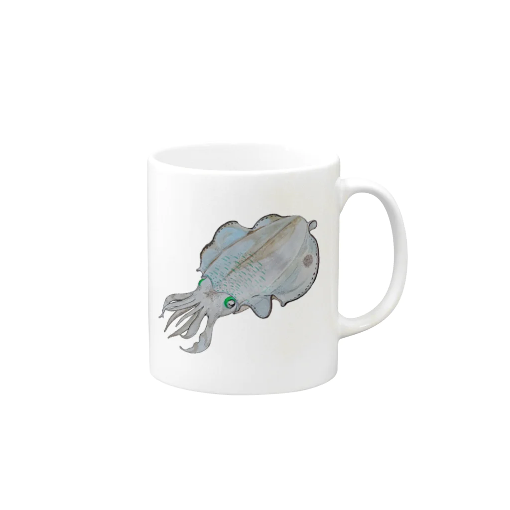 fishing style～miya＊美～のAori-ika 【fishing style】 Mug :right side of the handle