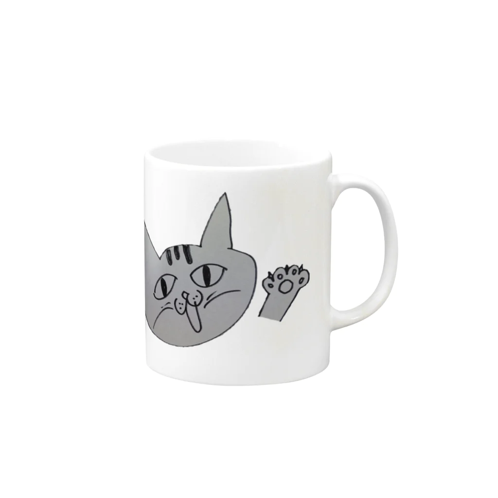 クリベルのHallo neko Mug :right side of the handle