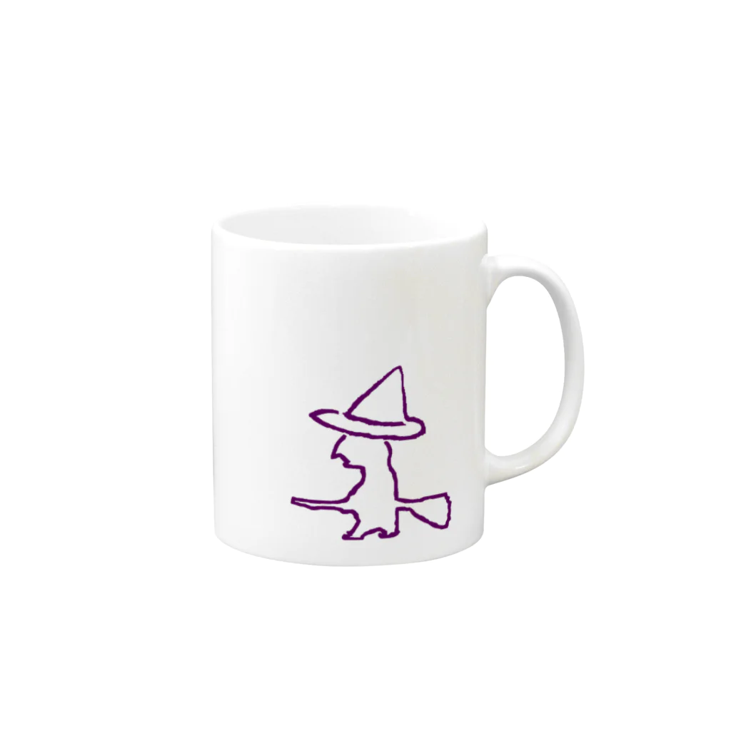 蛇口〆太のお店のすみっこ魔女 Mug :right side of the handle