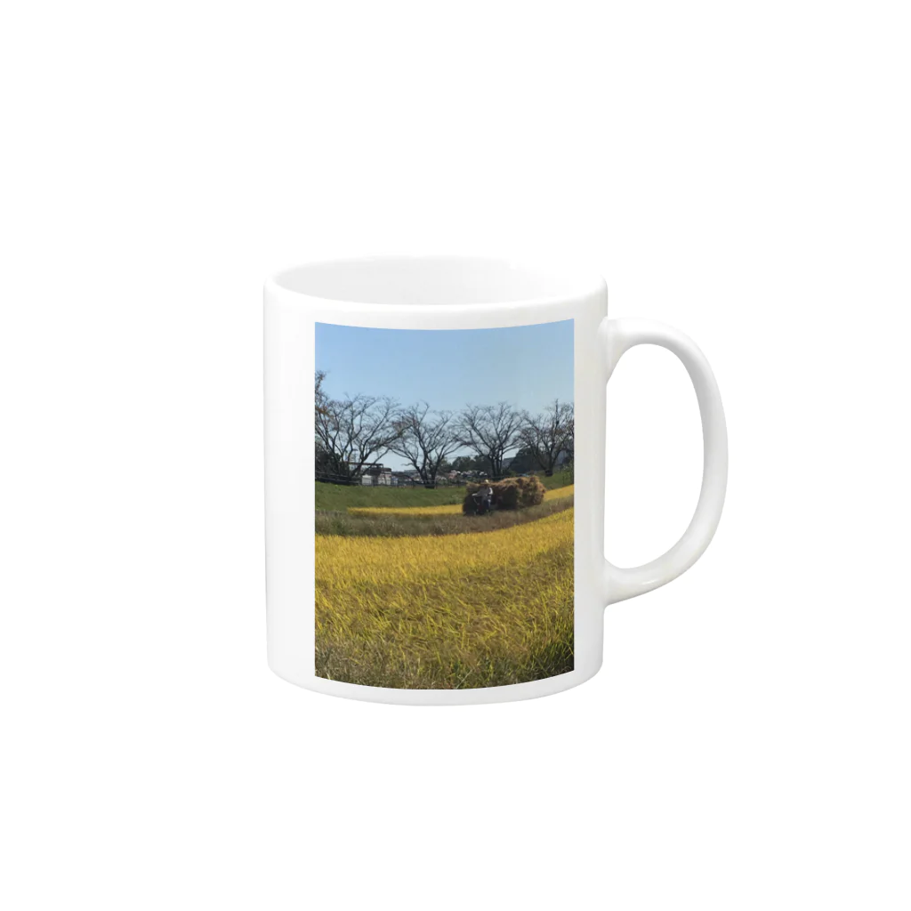 fujiatsuの稲刈り Mug :right side of the handle