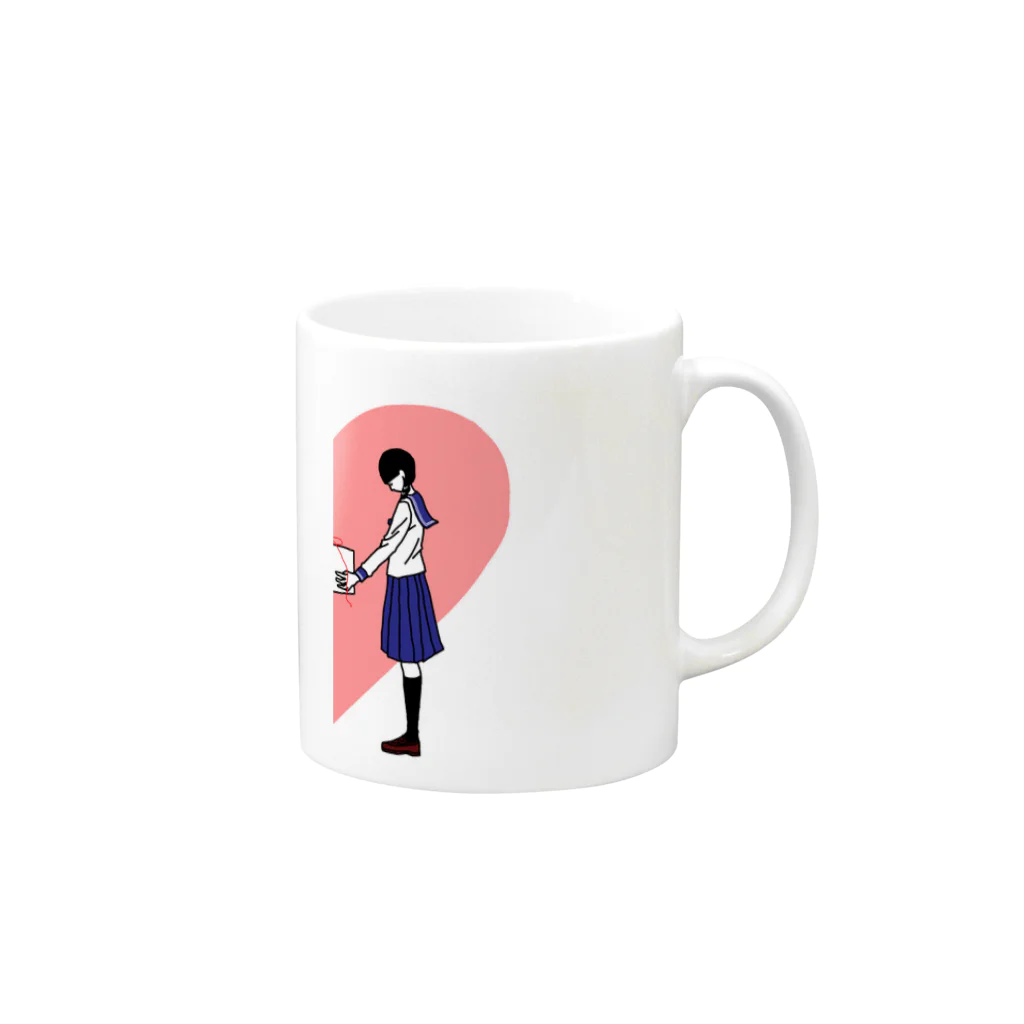 セーラー服と学生さんの青春ふたり Mug :right side of the handle