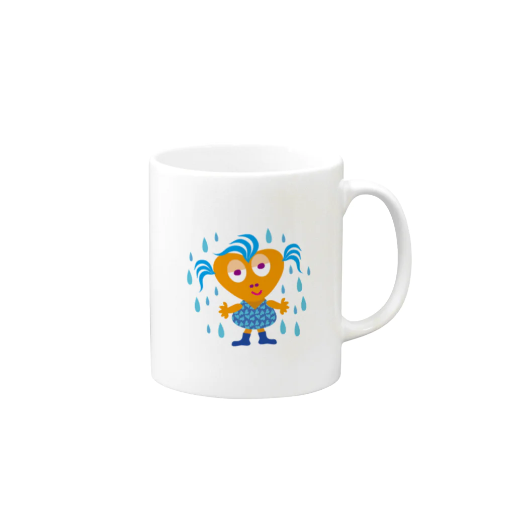 ジルトチッチのデザインボックスの少しも悲しくないわぁのビザコちゃん Mug :right side of the handle