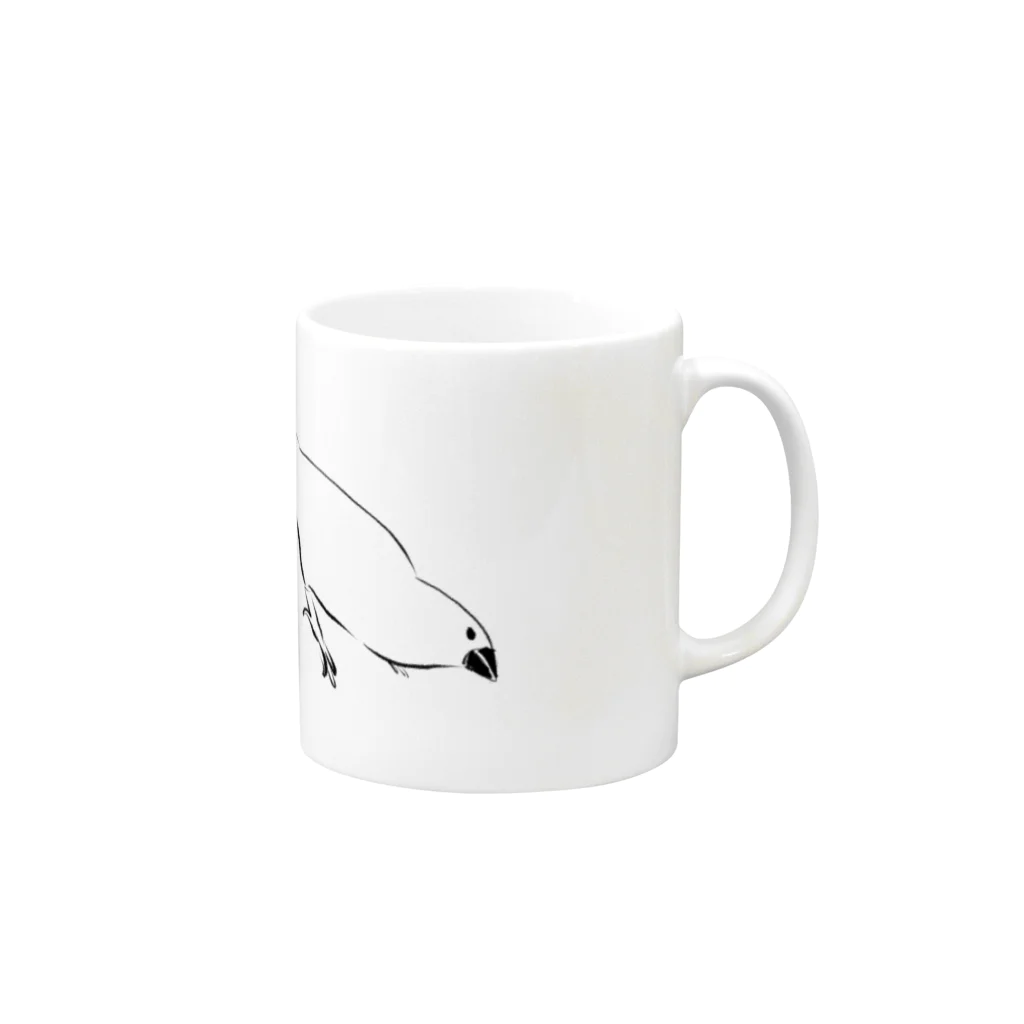 🐟と愉快なぶんちょ達のひなぴーよ Mug :right side of the handle