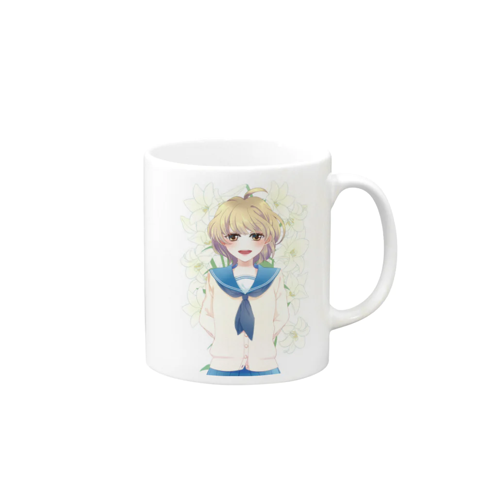 haj1meのアナザーフラワー Mug :right side of the handle