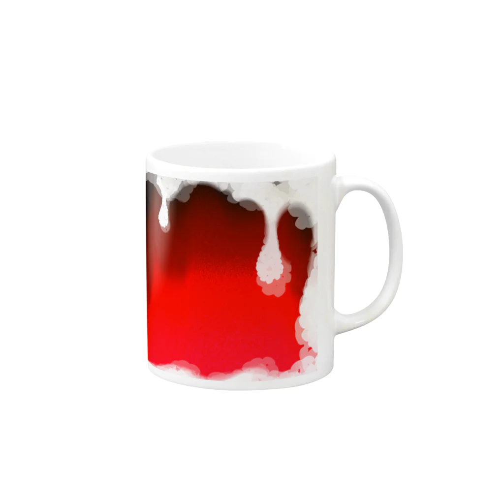 〒 表参道 路地裏 49010のBlack ♛ Strawberry Mug :right side of the handle