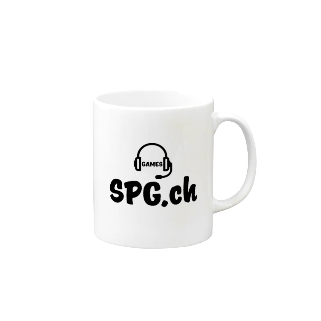 SPG.chの[公式]SPG.ch 黒文字 Mug :right side of the handle