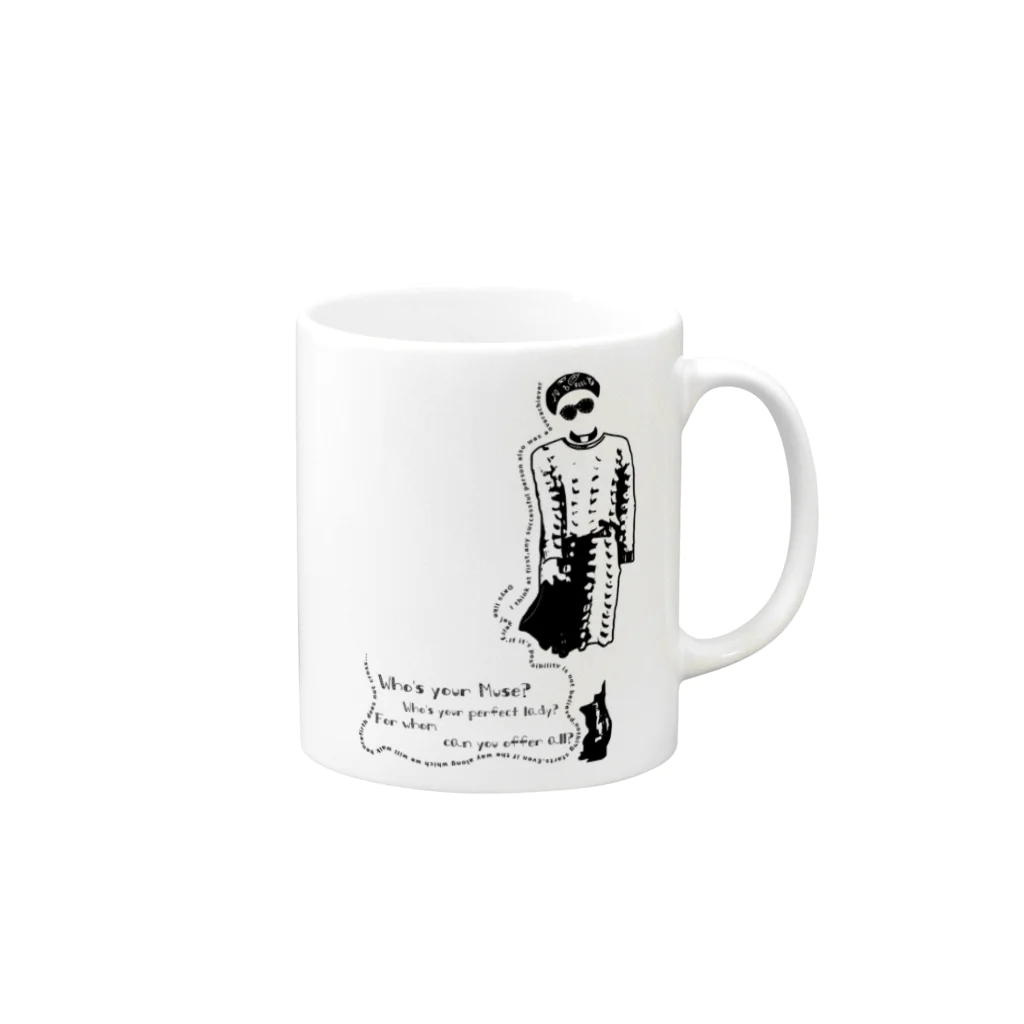 PLASTIC COBRAのWho's your MUSE? Mug :right side of the handle