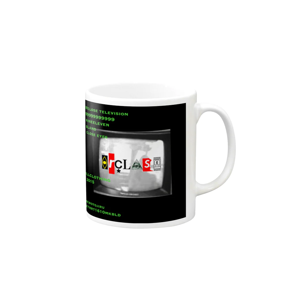 イルクロウズのtelevision graph Mug :right side of the handle