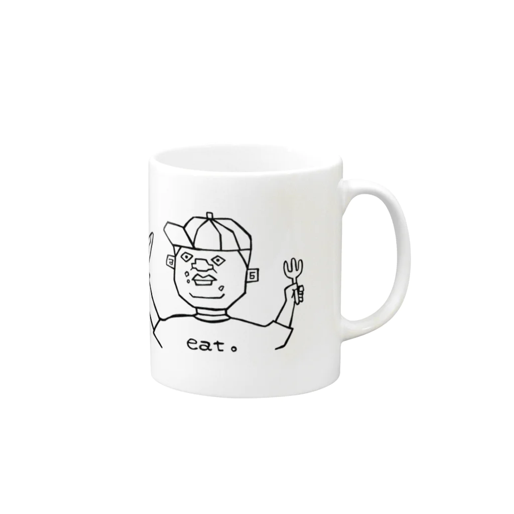 n-yuのeat。 Mug :right side of the handle