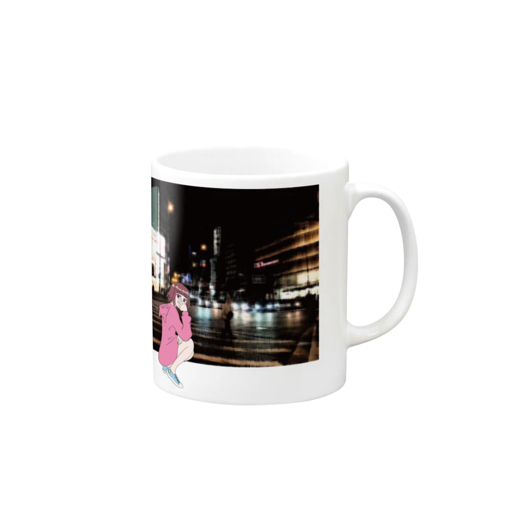 山猫軒のNightcore OSAKA Mug :right side of the handle