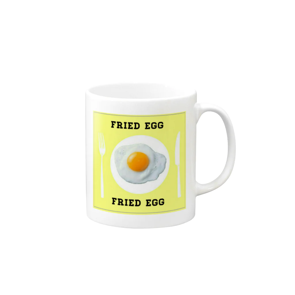 gmnbのfried egg  Mug :right side of the handle