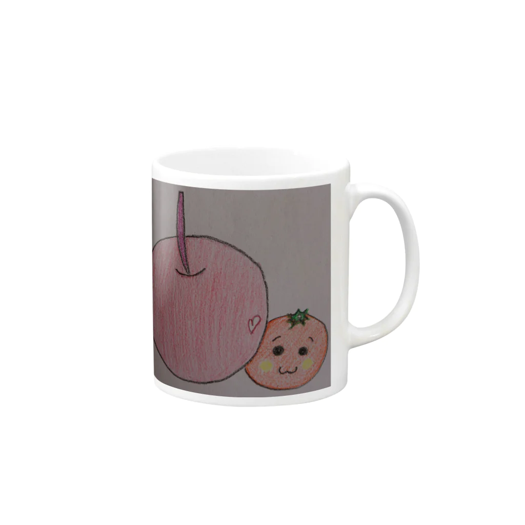 マロン ママのくだものだもの Mug :right side of the handle