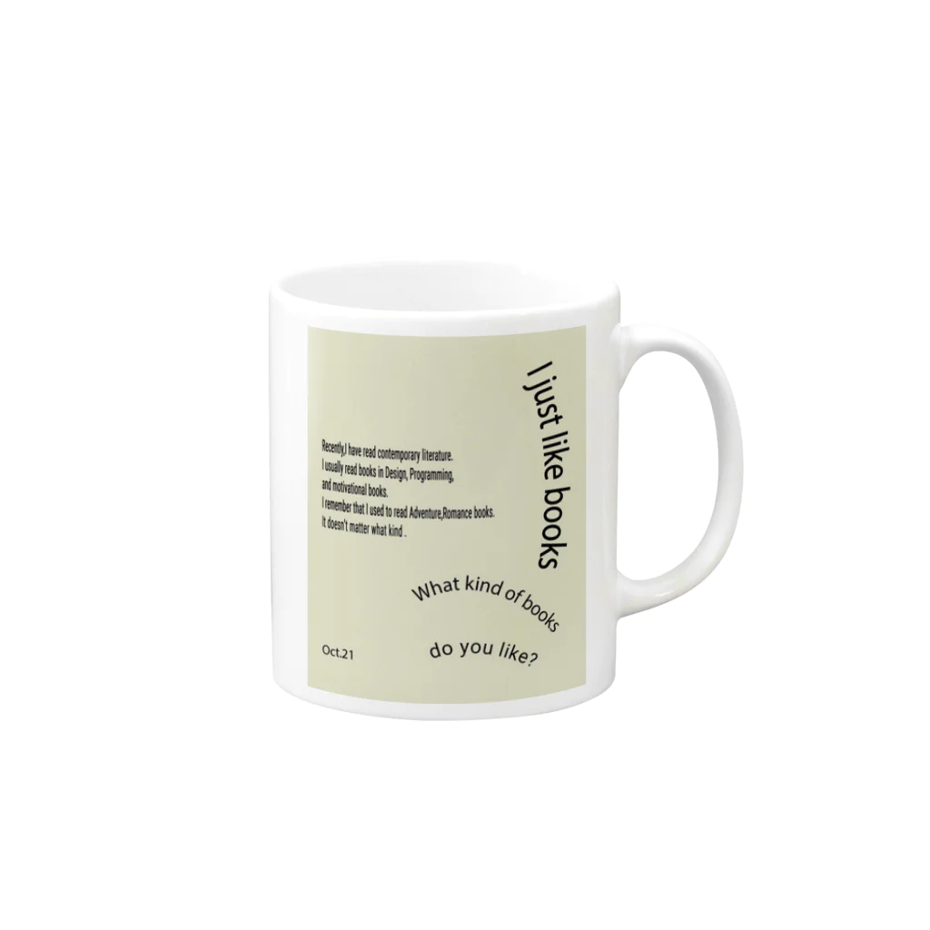 Riuyaの英語日記グッズの【2019.10.21】Riuyaの英語日記グッズ Mug :right side of the handle