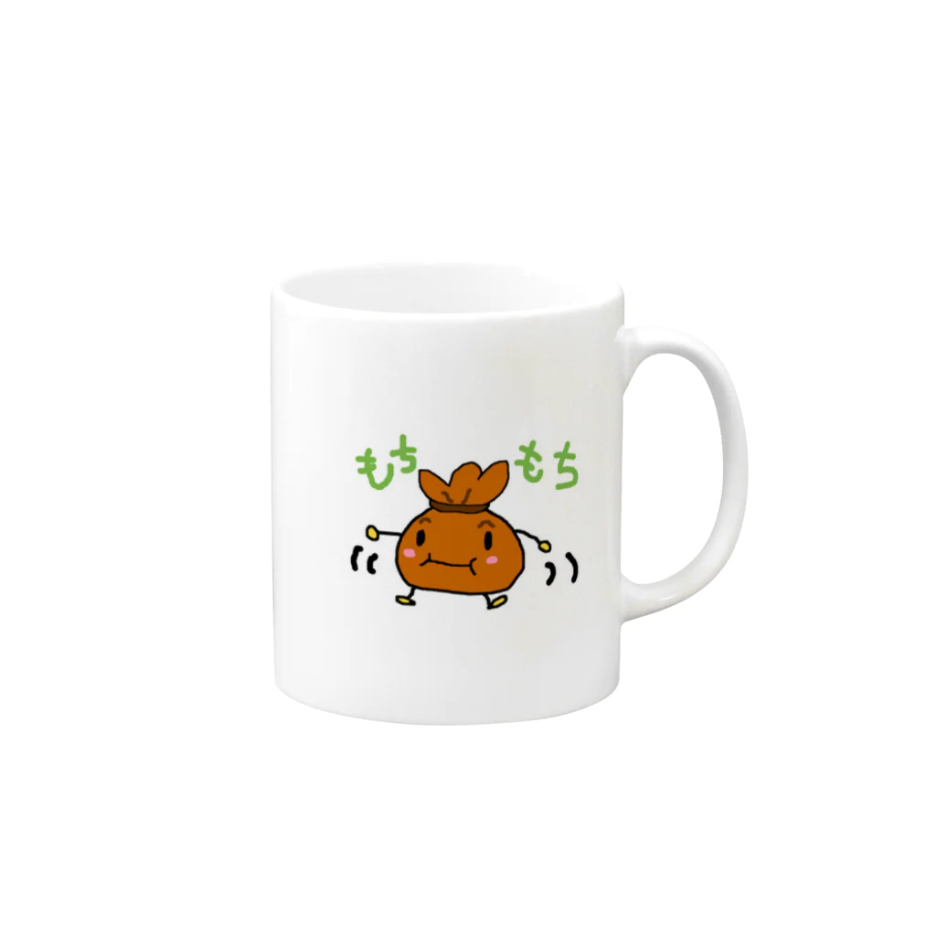 mei to yasuha グッズのもちきんちゃくん Mug :right side of the handle