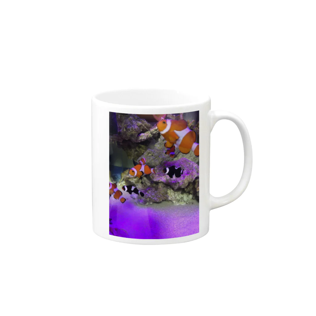 うっちーマリンアクアリウムの海水魚マグカップ Mug :right side of the handle