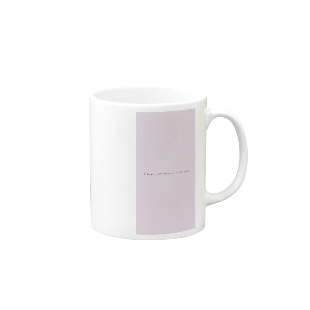 rilybiiのダスティーピンク Mug :right side of the handle