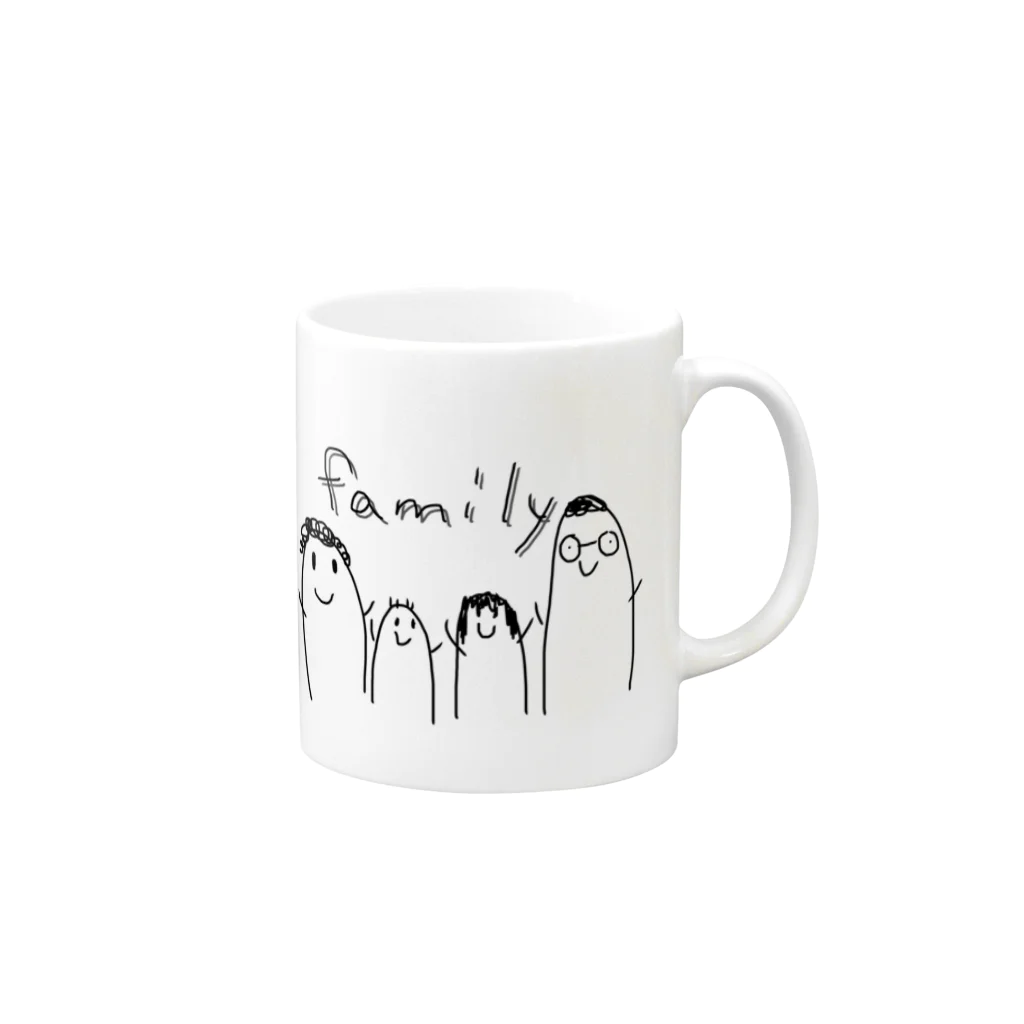 yomogidangoのふぁみりー Mug :right side of the handle