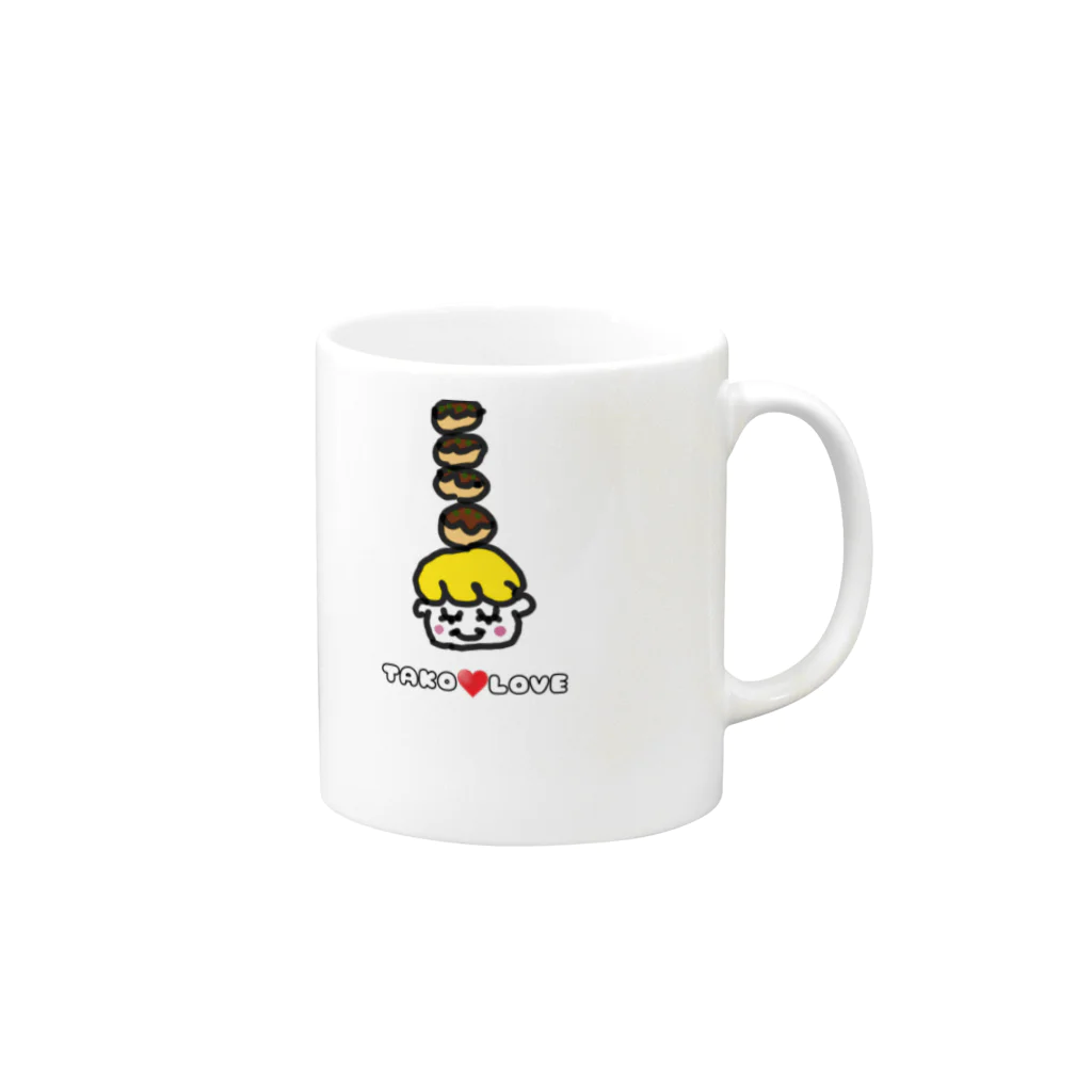 長谷川　賢美のTAKO LOVE Mug :right side of the handle