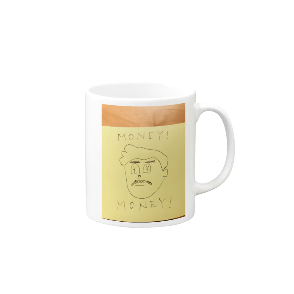 ygygygのマネーマネーくん Mug :right side of the handle