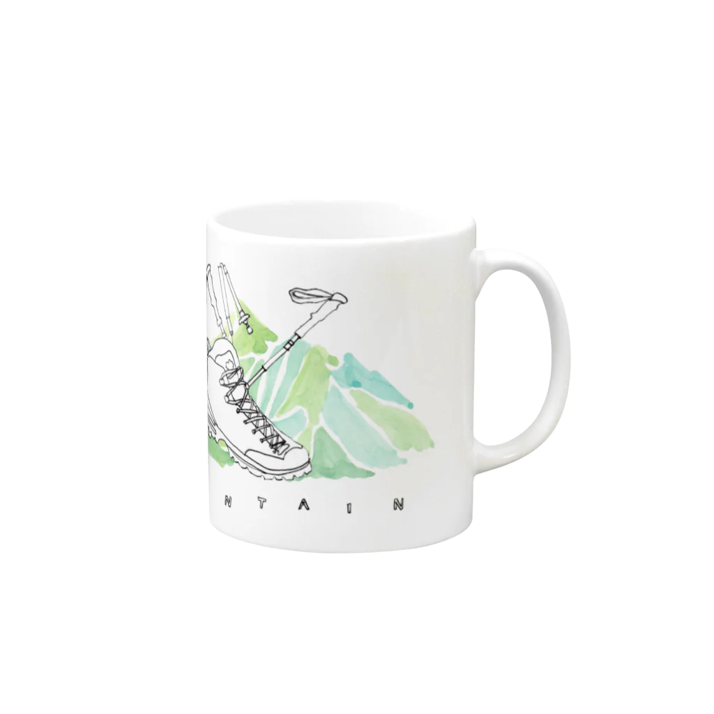 山peoplesの山の相棒 Mug :right side of the handle