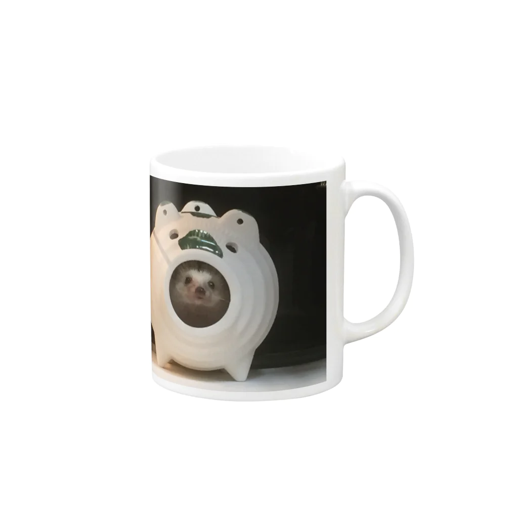 hedgehogのハリネズミ　～夏のおうち～ Mug :right side of the handle