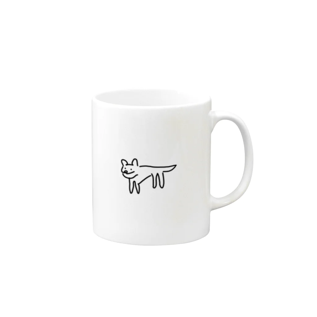 とらふらの犬 Mug :right side of the handle