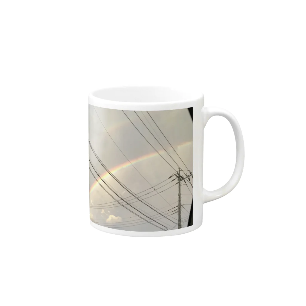 夕凛（ﾕｳﾘ）ゲーム実況者の虹 Mug :right side of the handle