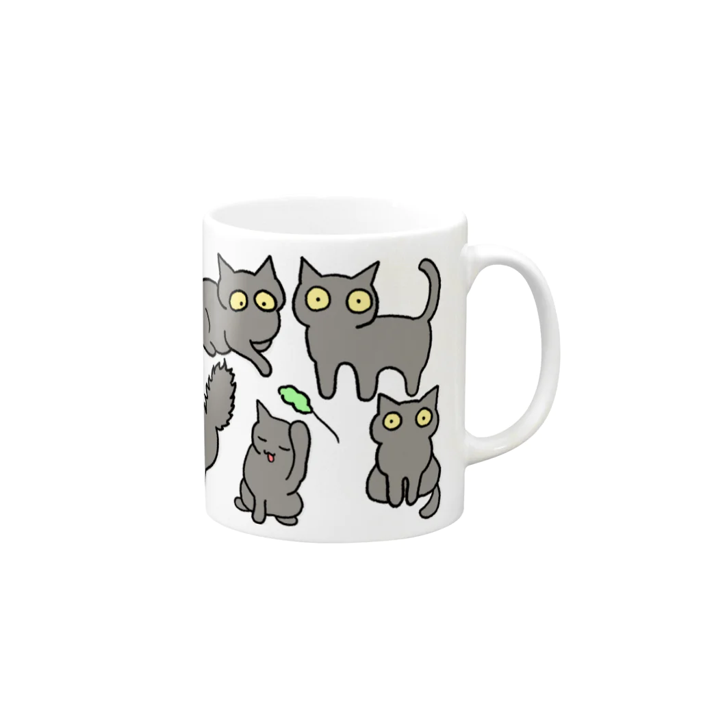 えのころのねこがたくさん Mug :right side of the handle