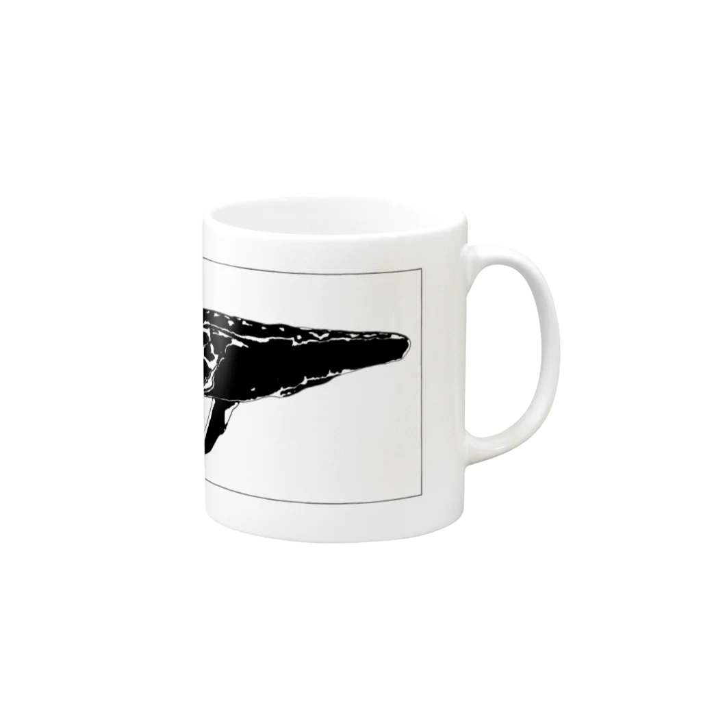 れいのTHE WHALE（クジラ） Mug :right side of the handle