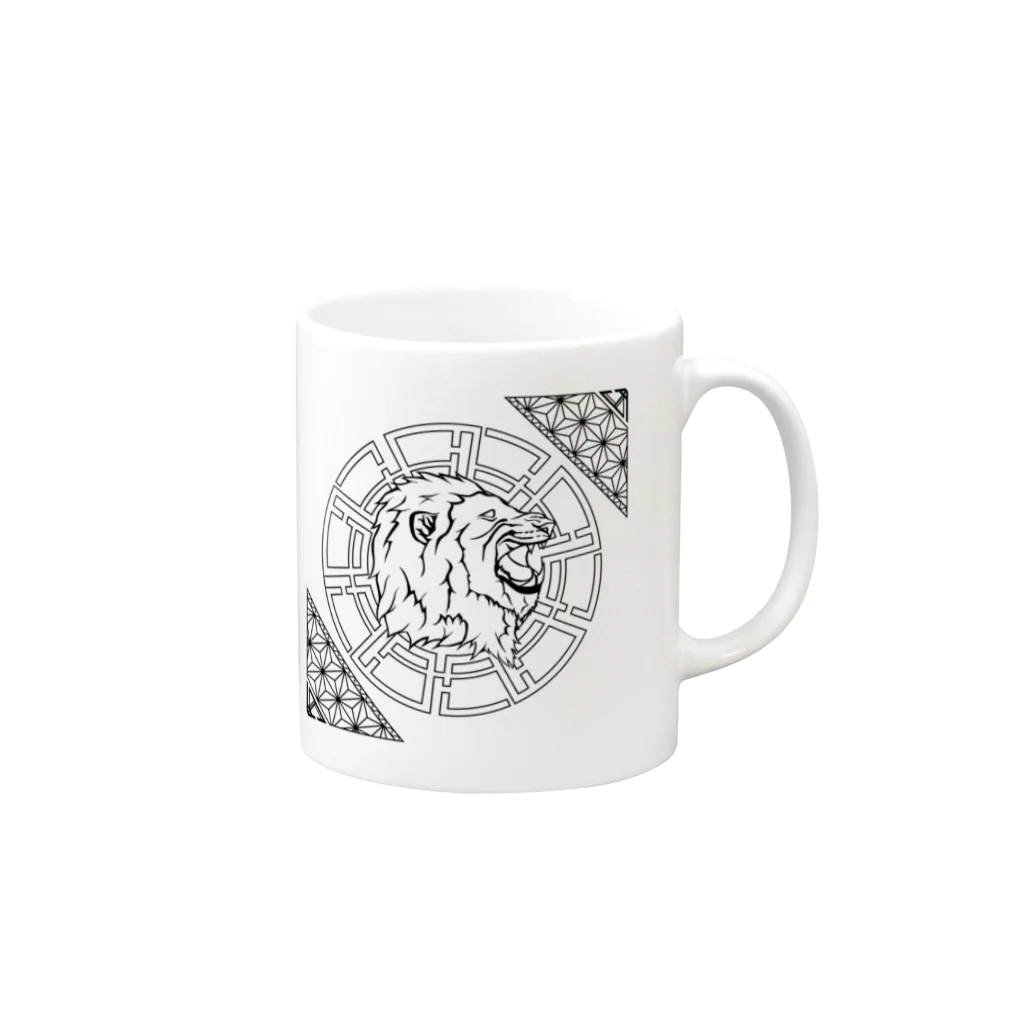 Artical-LinkのArtical  Link / LION Mug マグカップの取っ手の右面