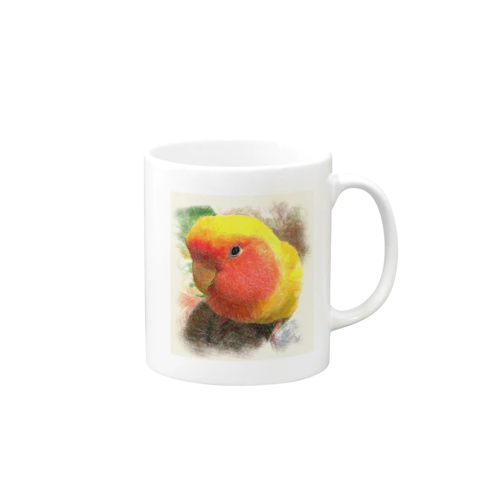 Torikaのpicoちゃん Mug :right side of the handle