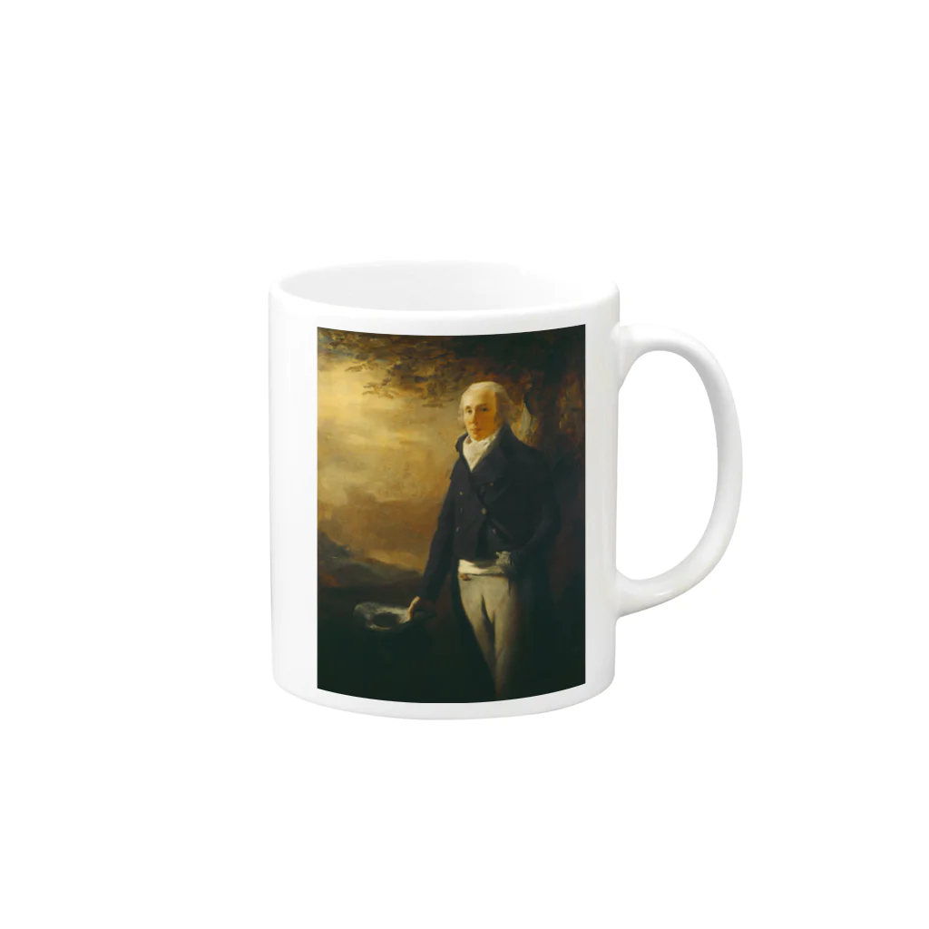 ミステリーキャンバスのヘンリー・レイバーン作　肖像画「デイビッド・アンダーソン」 マグカップの取っ手の右面