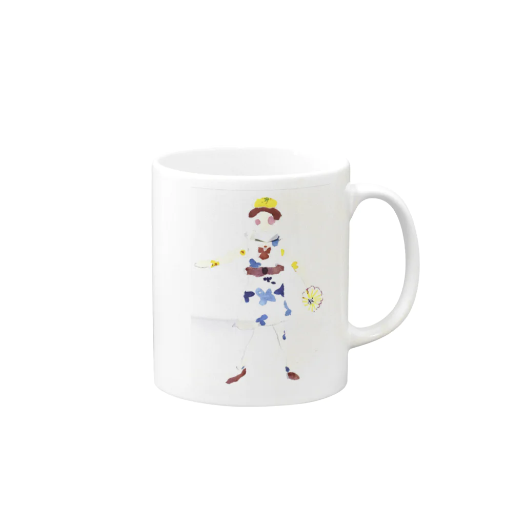 まーちゃんのおしゃれな女の子 Mug :right side of the handle