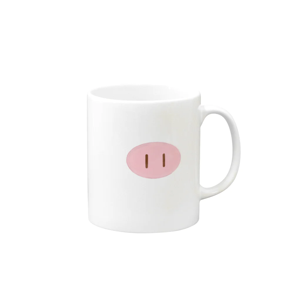 BUTAKOのぶたっぱーな Mug :right side of the handle