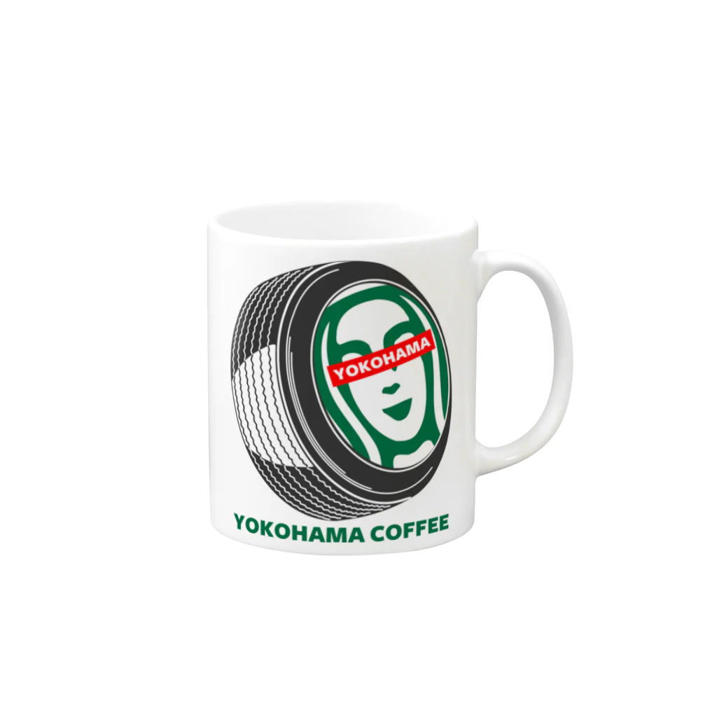 moCoのYOKOHAMA COFFEE Mug :right side of the handle