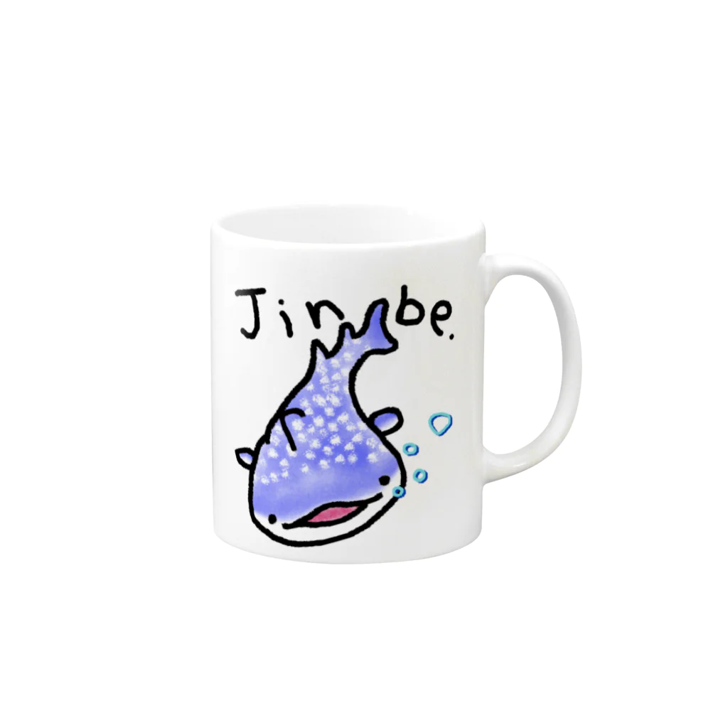 ぱくまる水産ののんびりじんべぇマグカップ Mug :right side of the handle