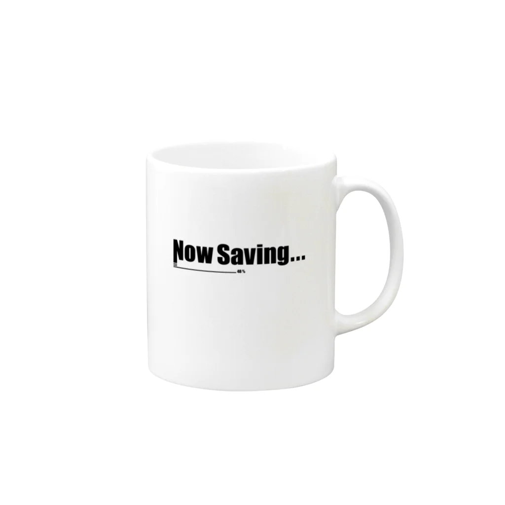 Studio OriginのNow Saving_white マグカップの取っ手の右面