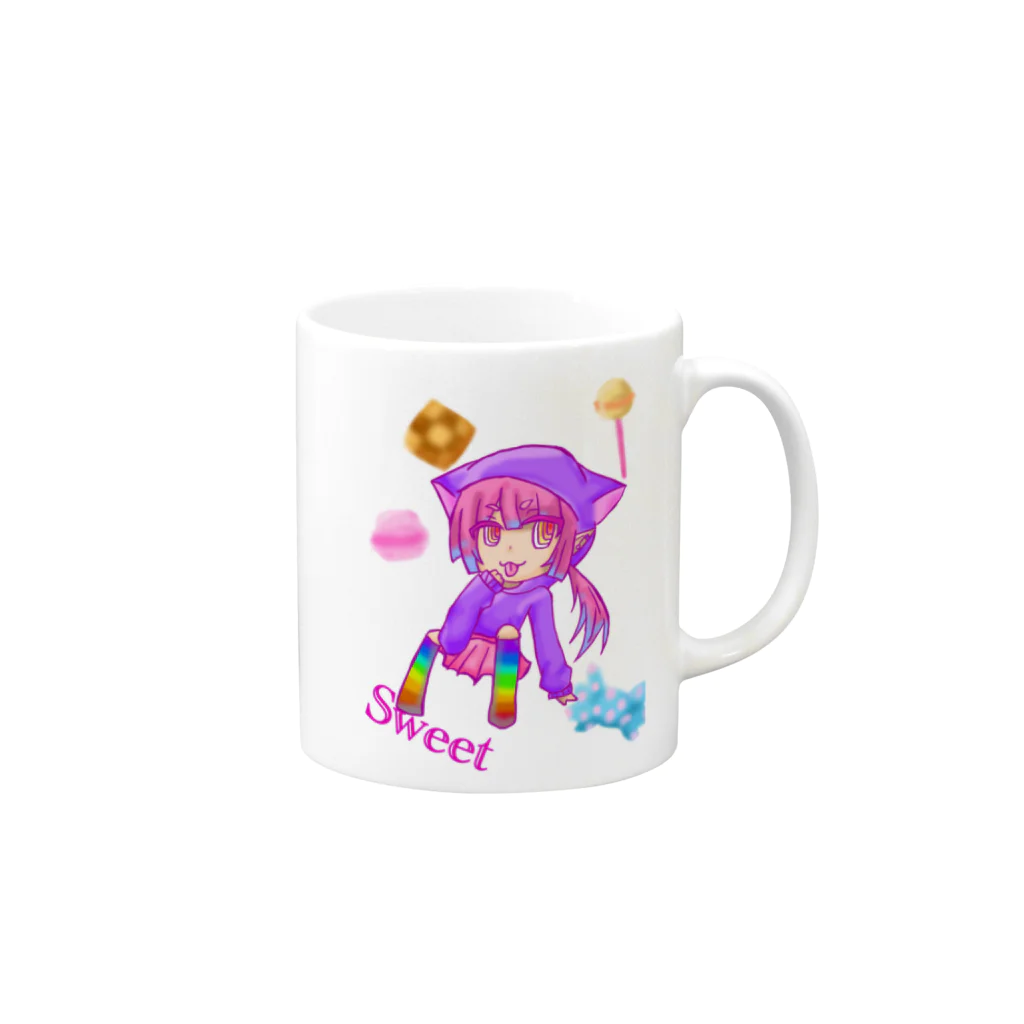 pino13のSweet少女 Mug :right side of the handle