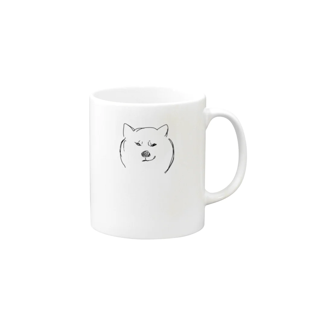 YOROZU-YA ヰTAROのSHI☆BA Mug :right side of the handle