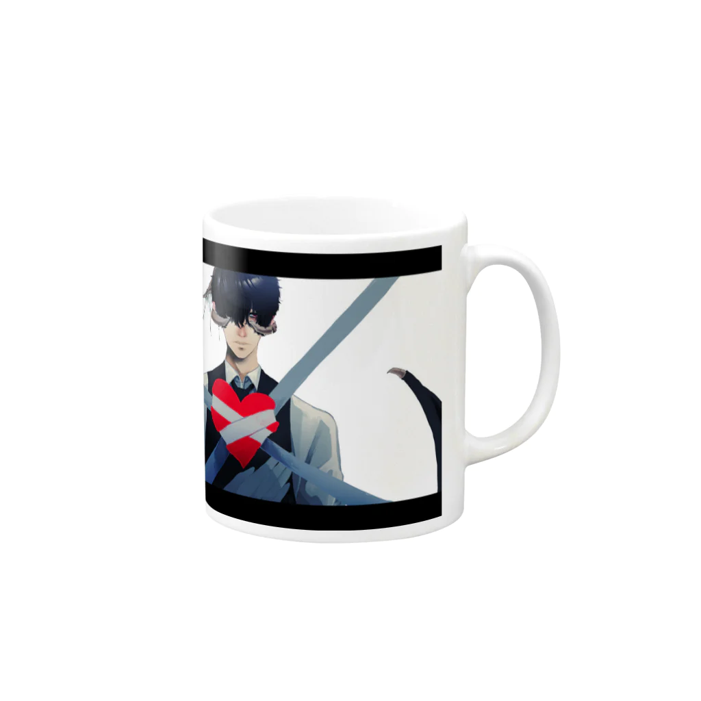 まつげに戻ったの恋する悪魔 Mug :right side of the handle